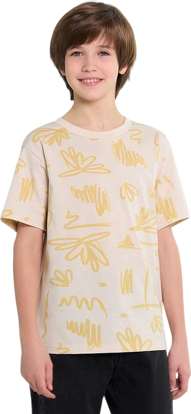 Изображение товара Футболка детская Mark Formelle 113433 (р.122-60, рисунки на льняном)