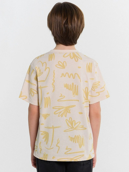 Изображение товара Футболка детская Mark Formelle 113433 (р.134-68, рисунки на льняном)