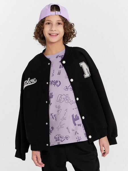 Изображение товара Футболка детская Mark Formelle 113384 (р.116-60, текст на лаванде)