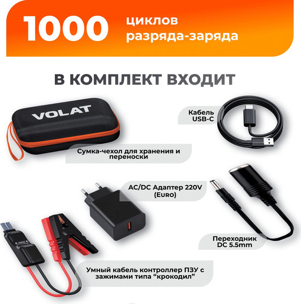 Изображение товара Пуско-зарядное устройство VOLAT VT-PJS12601