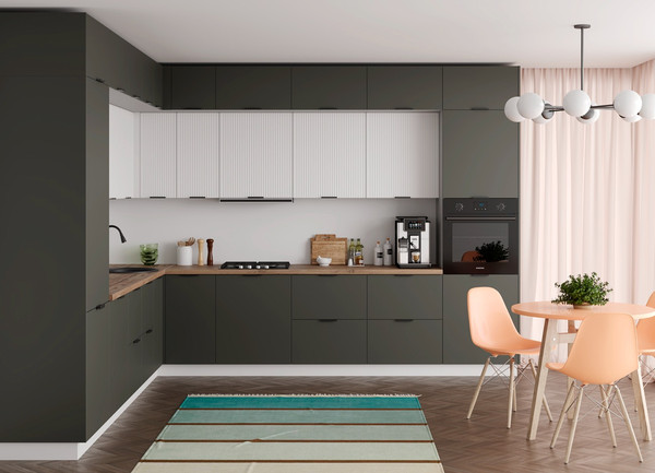 Изображение товара Шкаф навесной для кухни ДСВ П 800 Ройс (графит софт)