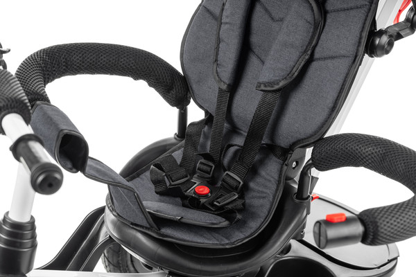 Изображение товара Трехколесный велосипед с ручкой NINO 6688 (серый)