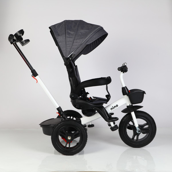 Изображение товара Трехколесный велосипед с ручкой NINO 6688 (серый)