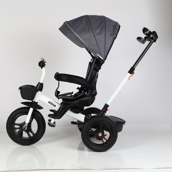 Изображение товара Трехколесный велосипед с ручкой NINO 6688 (серый)