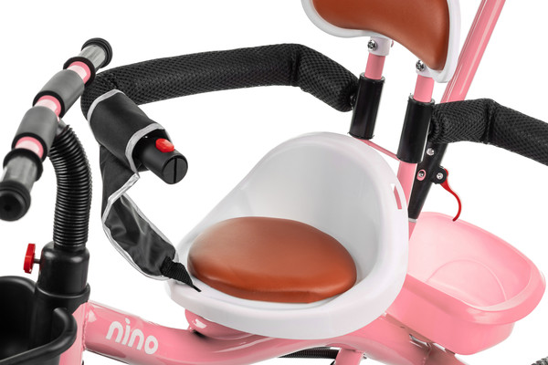 Изображение товара Трехколесный велосипед с ручкой NINO K98 (розовый)