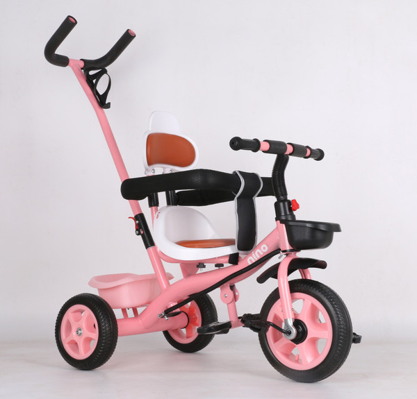 Изображение товара Трехколесный велосипед с ручкой NINO K98 (розовый)