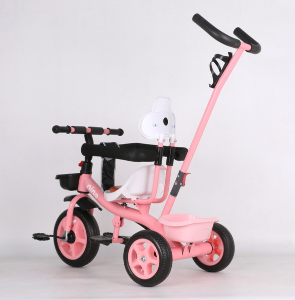 Изображение товара Трехколесный велосипед с ручкой NINO K98 (розовый)