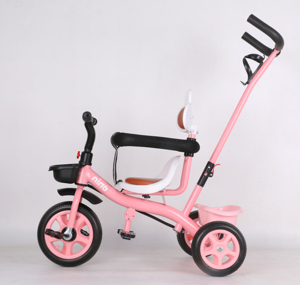 Изображение товара Трехколесный велосипед с ручкой NINO K98 (розовый)