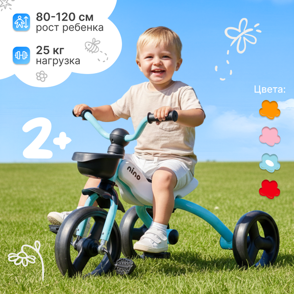 Трехколесный велосипед NINO A-20 (синий)