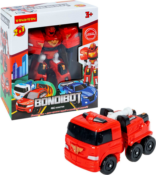 Изображение товара Робот-трансформер Bondibon Пожарная машина 2в1 / ВВ6544 (красный)