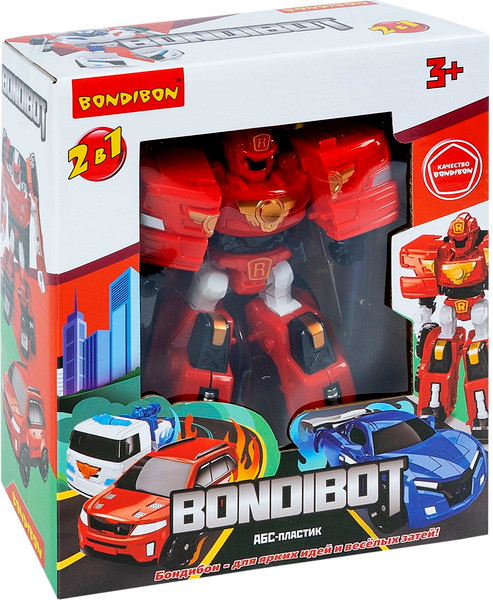 Изображение товара Робот-трансформер Bondibon Пожарная машина 2в1 / ВВ6544 (красный)