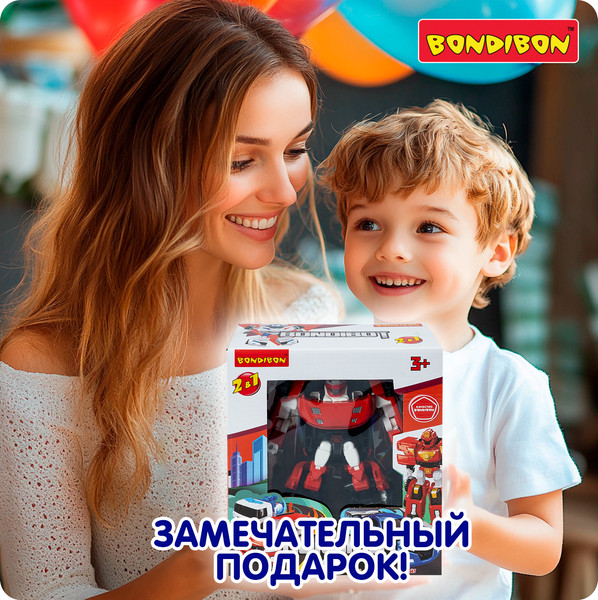 Изображение товара Робот-трансформер Bondibon Джип 2в1 / ВВ6548 (красный)