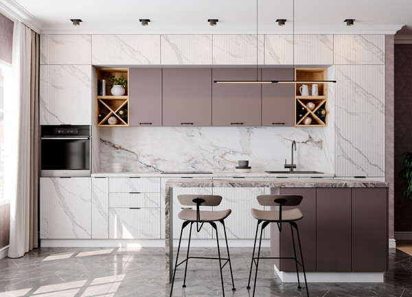 Изображение товара Шкаф под мойку ДСВ Монца СМ 600 (мрамор арктик)