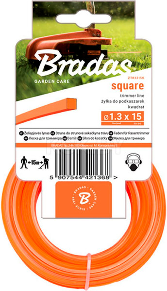 Изображение товара Леска для триммера Bradas 1.3мм / ZTK1315K (15м)