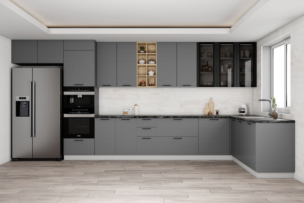 Изображение товара Шкаф навесной для кухни ДСВ Ройс П 500 (графит скин)