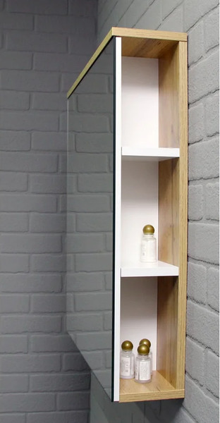 Изображение товара Шкаф с зеркалом для ванной Домино Fortuna 60 / DF3108HZ (левый)