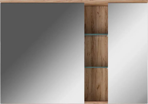 Изображение товара Шкаф с зеркалом для ванной Домино Fortuna 100 / DF3107HZ (левый)