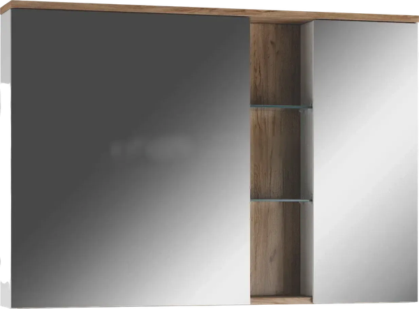 Изображение товара Шкаф с зеркалом для ванной Домино Fortuna 100 / DF3107HZ (левый)