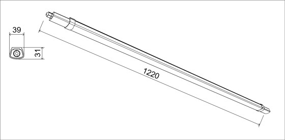 Изображение товара Светильник линейный ЭРА SPP-301-36-6K-P / Б0066954