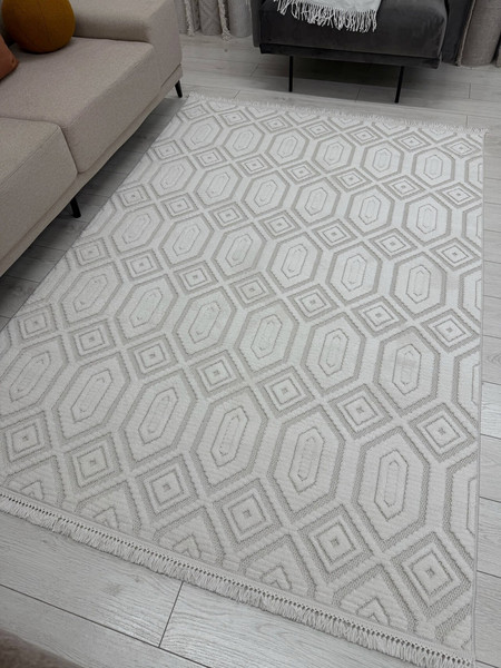 Изображение товара Ковер Radjab Carpet Поло Прямоугольник EN 262 / 12491RK (1.6x2.3, Cream)