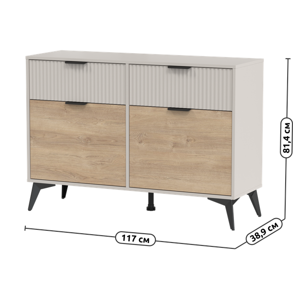 Изображение товара Тумба Anrex Asti 2D2S (персидский жемчуг/мадура/амарок)