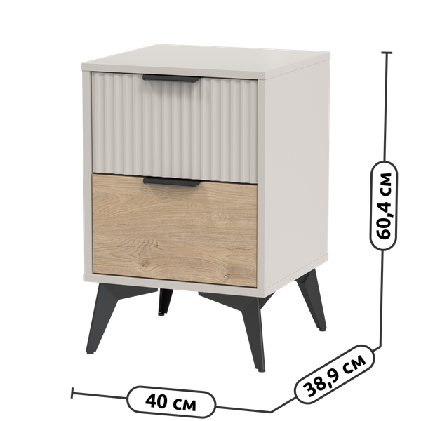 Изображение товара Прикроватная тумба Anrex Asti 2S (персидский жемчуг/мадура/амарок)