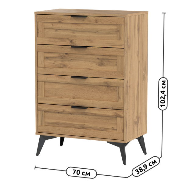 Изображение товара Комод Anrex Mone 4S (дуб вотан)