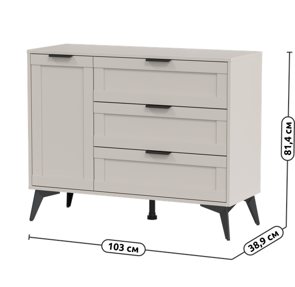 Изображение товара Тумба Anrex Mone 1D3S (персидский жемчуг)