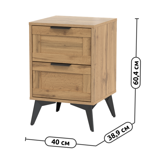 Изображение товара Прикроватная тумба Anrex Mone 2S (дуб вотан)