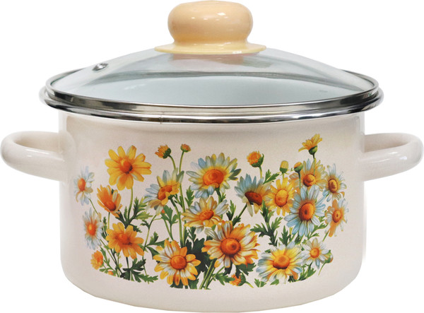 Изображение товара Кастрюля Эмаль Ромашки 33-Б1614С/4
