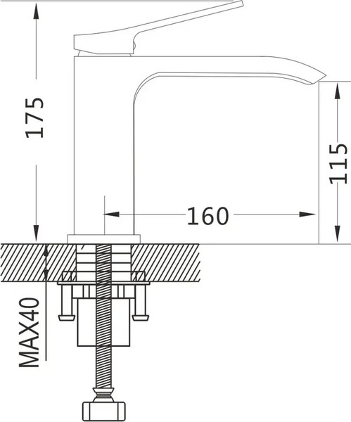 Изображение товара Смеситель Shevanik S4001 (хром)