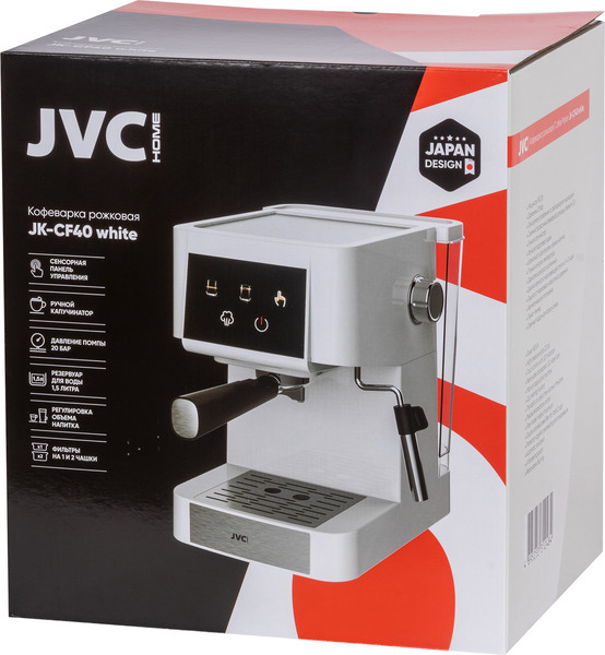Изображение товара Кофеварка эспрессо JVC JK-CF40 (белый)