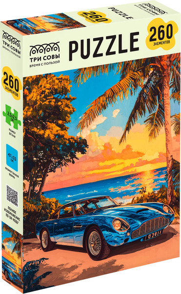 Изображение товара Пазл Три совы Ретро автомобиль на пляже / ПК260_64416 (260эл)