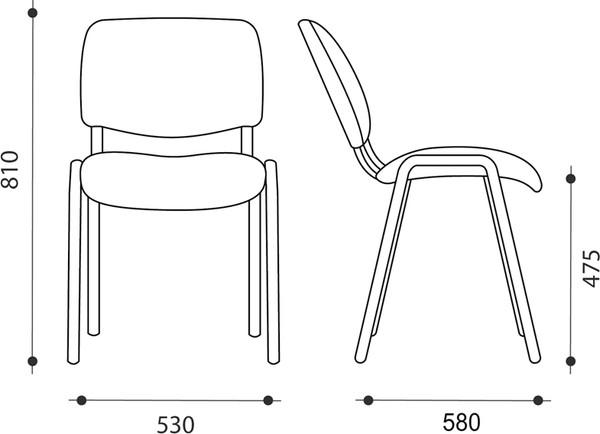 Изображение товара Стул офисный Helmi Изо HL-F01 / 330635 (черный/ткань черная)
