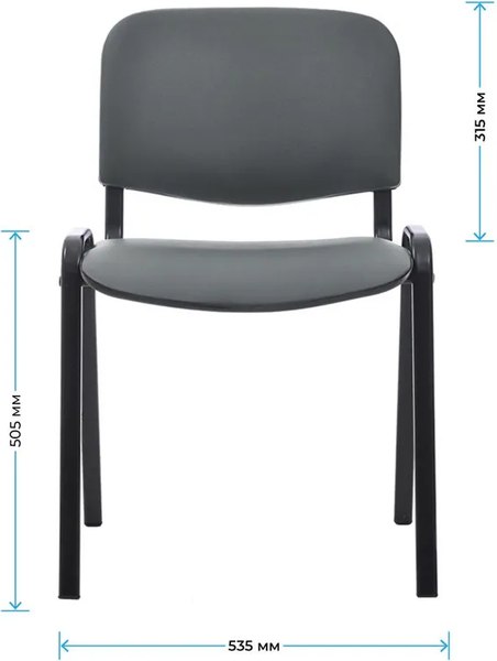 Изображение товара Стул офисный Helmi Изо HL-F01 / 359862 (черный/кожзам серый)