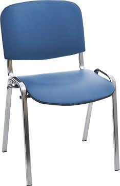 Изображение товара Стул офисный Helmi Изо HL-F01 / 359860 (хром/кожзам синий)