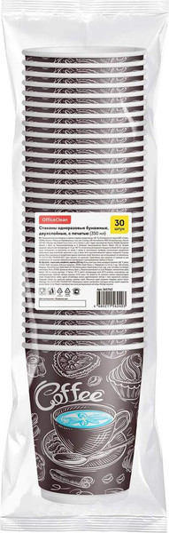 Изображение товара Набор одноразовых стаканов OfficeClean 365762 (30шт)