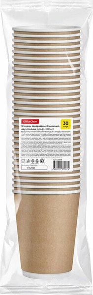 Изображение товара Набор одноразовых стаканов OfficeClean 321678 (30шт)