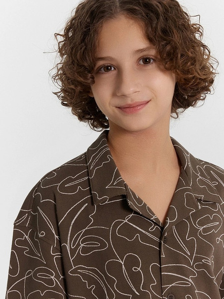 Изображение товара Рубашка детская Mark Formelle 113445 (р.128-64, абстракция на табаке)