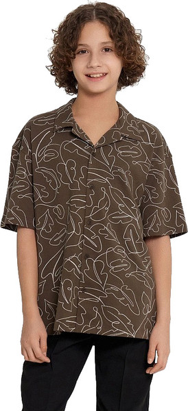 Изображение товара Рубашка детская Mark Formelle 113445 (р.140-68, абстракция на табаке)