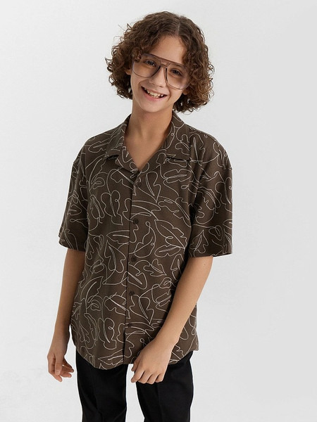 Изображение товара Рубашка детская Mark Formelle 113445 (р.140-68, абстракция на табаке)