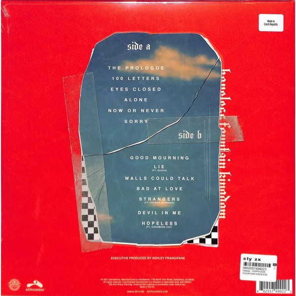 Изображение товара Виниловая пластинка Astralwerks Halsey - Hopeless Fountain Kingdom (Clear With Teal Splatter) LP