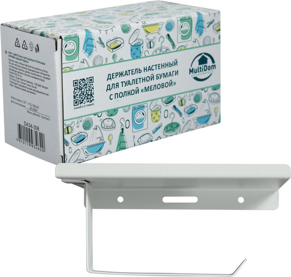 Изображение товара Держатель для туалетной бумаги Мультидом Меловой DA34-308