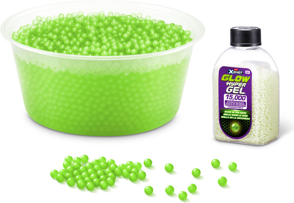 Изображение товара Боеприпасы для оружия игрушечного Zuru X-Shot Hypergel. Glow In The Dark / 36785 (15000шт)