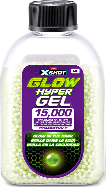 Изображение товара Боеприпасы для оружия игрушечного Zuru X-Shot Hypergel. Glow In The Dark / 36785 (15000шт)