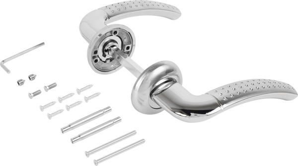 Изображение товара Ручка дверная Стандарт P26 SN/CP (никель матовый/хром)