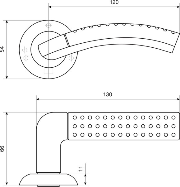 Изображение товара Ручка дверная Стандарт P26 SN/CP (никель матовый/хром)