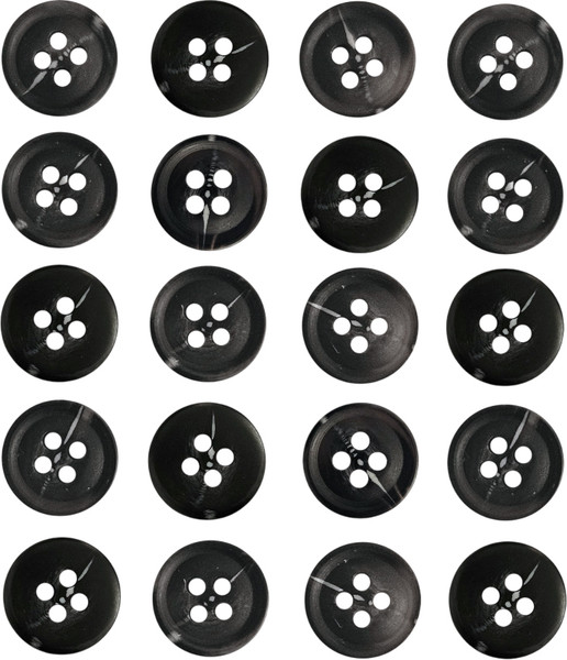 Изображение товара Набор пуговиц Sentex P-A1828 10/4 (20шт, черный)