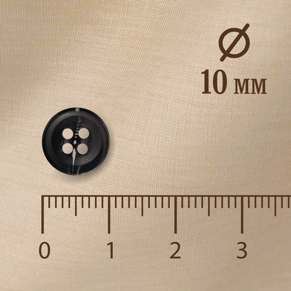 Изображение товара Набор пуговиц Sentex P-A1828 10/4 (20шт, черный)