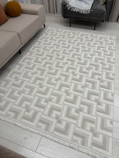 Изображение товара Ковер Radjab Carpet Поло Прямоугольник EN 204 / 12565RK (2.4x3.4, Cream/Beige)